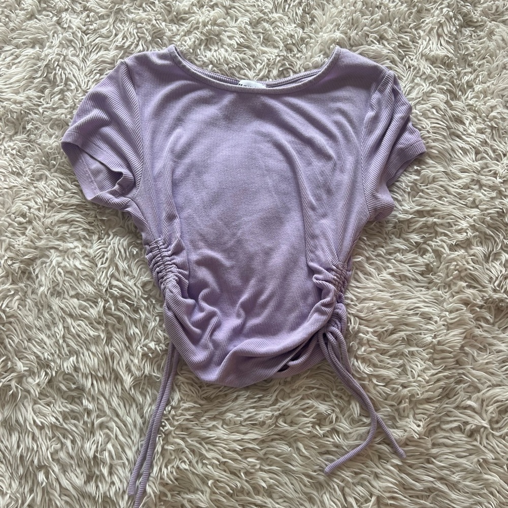 Princess Polly Purple Tie Shirt - Picture 2 of 4